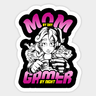 Mom By Day Gamer By Night Sticker